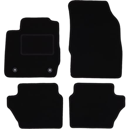 Zwarte veloursmatten voor: Ford Fiesta MK7 hatchback (2011-2017)