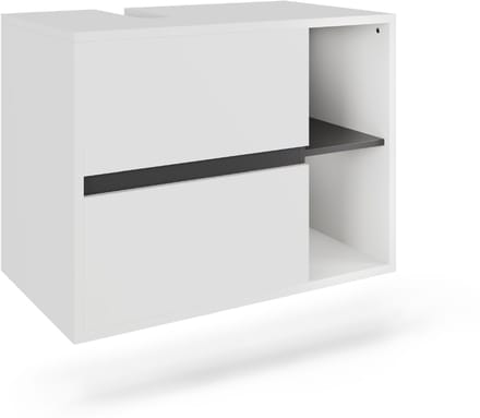 Vicco Viola Wastafelonderbouw – 80 x 60 cm met 2 laden Wit/Grijs