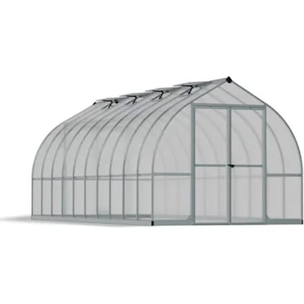 Canopia Tuinkas Bella 8x20 - Polycarbonaat - Zilver - 244x604x219cm