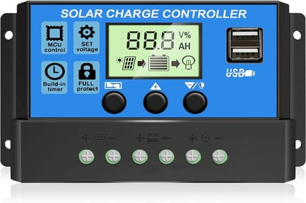 Solar Charge Controller - Zonne Laadregelaar - Energie Beheer - Industriële Microcontroller - 30A - Zwart