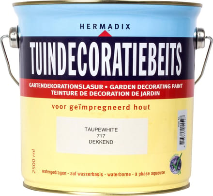 Hermadix Tuindecoratiebeits dekkend 717 Taupe White - 2,5 l