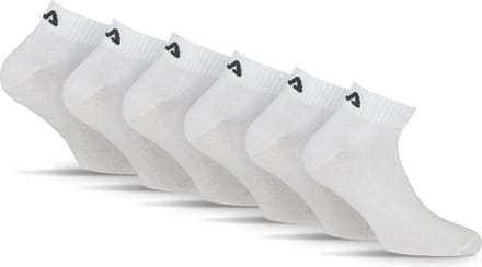 FILA Logo op de hiel Enkelsokken - Maat 43/46 - 6 Pack - Wit
