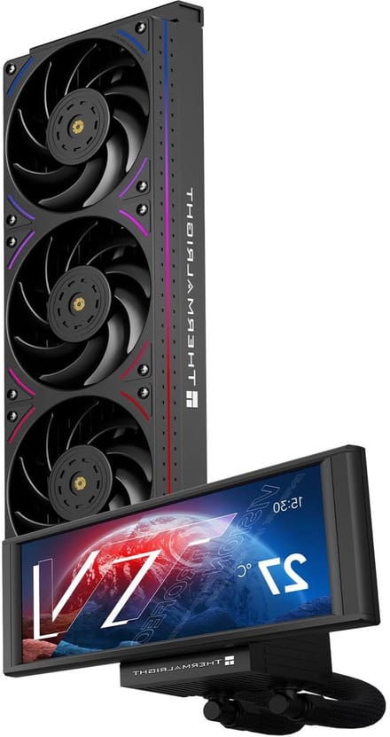 CPU Koeler - Waterkoeling Systeem - Computer Prestaties - 6.86 Inch IPS Display - 403 x 120 mm - Zwart
