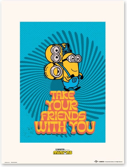 Poster Minions - Take Your Friends - With You 30x40cm