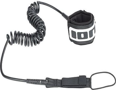 ION - Leash - Coiled Kneestrap - 8" - Zwart - Enkelkoord - Stand Up paddling