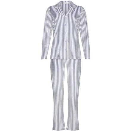 Pastunette - Blue Fog - Pyjama - Fanel/Fleece - Doorknoop - Maat 46