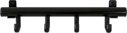 V-Part - Wandkapstok Techno 4 - Steel - zwart - Kapstok