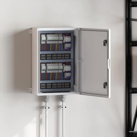 vidaXL - Besturingskast - Grijs - 47 - x - 20 - x - 50 - cm - ABS - Kunststof