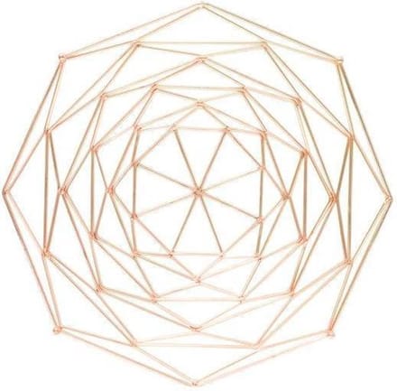 TAK Design Thanwa Schaal - Rond - Metaaldraad - Ø24 x 5 cm - Koperkleurig