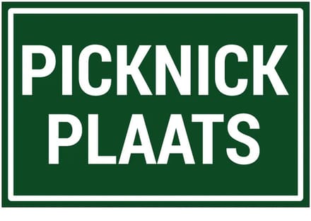 Picknickplaats sticker | 45 x 30 cm
