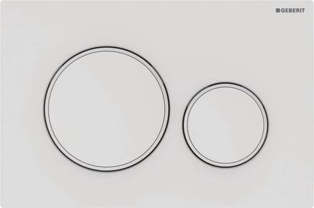 Geberit Sigma20 bedieningsplaat - 2-toets spoeling - rond - dualflush - mat wit