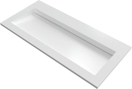 DutchLine - Solid.Surface Angle Wastafel - Mat Wit - 1000x465x170mm