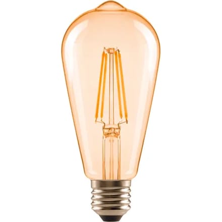 Sencys Ledfilamentlamp Edison Scl St64g - Amber - D6,4cm - Warm Wit - E27 - 6,5w