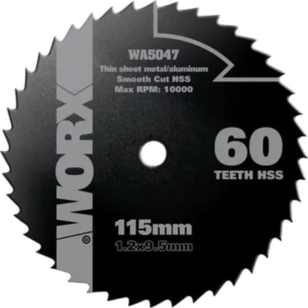 Worx Cirkelzaagblad Universeel Wa5047 - 115mm - 60t - Hss