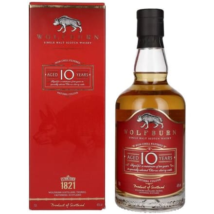 Wolfburn Whisky Wolfburn 10 Years Old Single Malt Scotch Whisky 46% Vol. 0,7l in geschenkverpakking