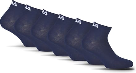 FILA - Basic Quartersokken / Enkelsokken | 6-Pack | Quarter Socks | Maat 35/38 - Navy