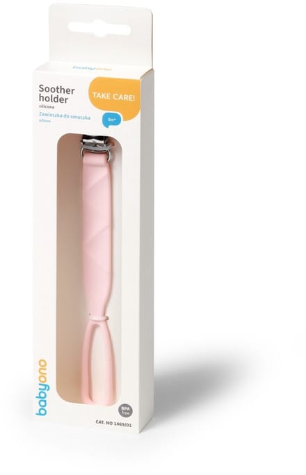Baby Ono Roze Siliconen Speenkoord