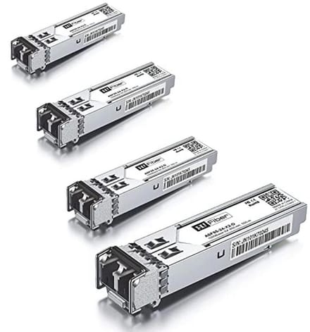 4 Stuks 1000BASE-SX SFP Transceiver Module - Multimode 1.25G LC Compatibel Met Diverse Netwerksystemen