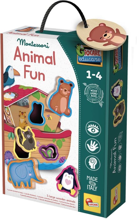 Lisciani - Montessori Baby - houten animal fun