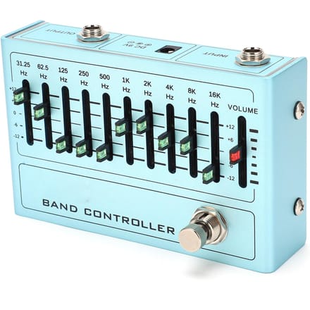 Geluids Equalizer 10 Band EQ Pedaal Gitaar Bas Stemming Accessoires DC 9V 30mA 31,25Hz‑16KHz white