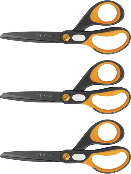 Ultra scherpe 20 cm scharen met titanium coating, comfortabele handgrepen en multifunctioneel gebruik - set van 3