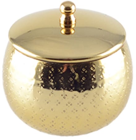 AULICA - Little Model Round Round Candle - Geurkaars - 8x8 cm - Goud
