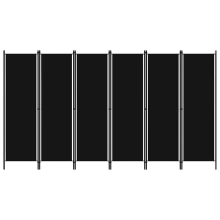 vidaXL - Kamerscherm - met - 6 - panelen - 300x180 - cm - zwart