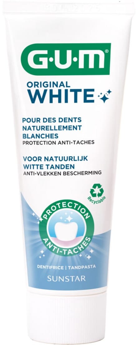 GUM - Tandpasta Original White - 2 x 75 ml - Voordeelverpakking