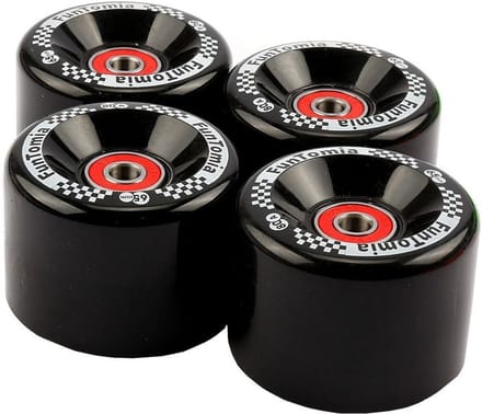4 stuks lange skateboard wielen 65 x 45 mm 80A met ABEC-9 kogellagers