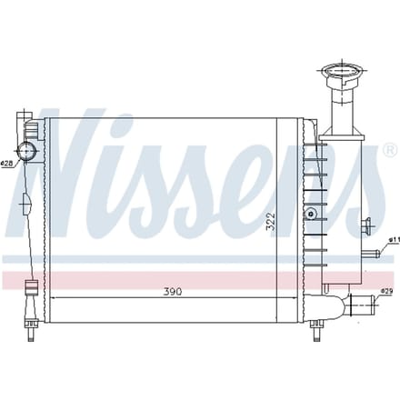 Radiator, motorkoeling NISSENS 61354