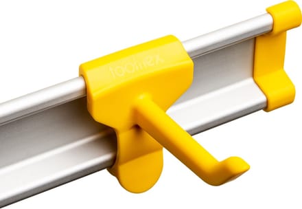 Toolflex One 3-Pack Gereedschapshaken voor Railmontage Geel