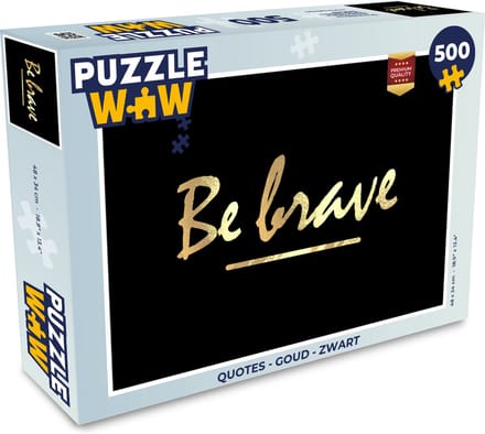 Puzzel Quotes - Goud - Zwart - Legpuzzel - Puzzel 500 stukjes