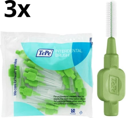 TePe Ragers Groen - 3 x 25 stuks - Voordeelverpakking