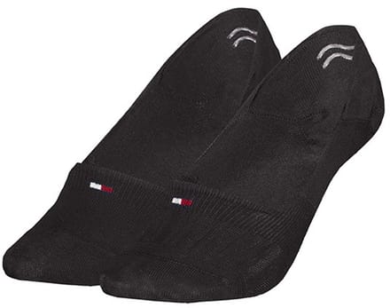 Tommy Hilfiger dames 2P footies shine zwart
