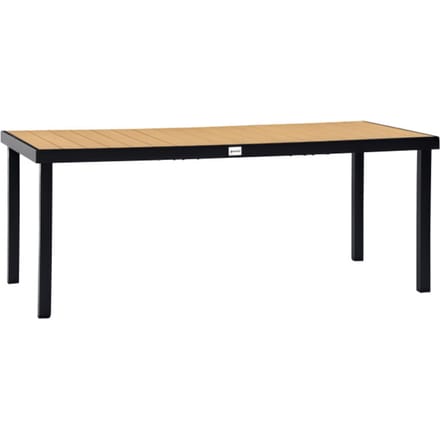 4goodz Tuintafel 8 Persoons Aluminium 190x90x74 cm - Zwart/Houtlook