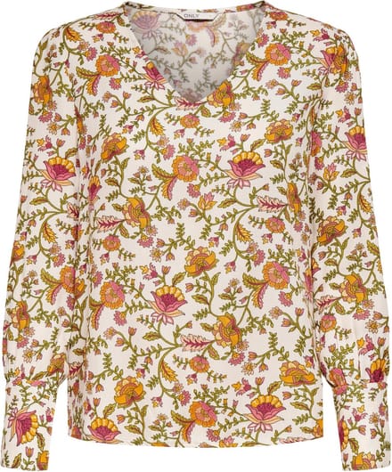 ONLY - Dames bloes - Maat S - Vrouwen - Creme brulée -