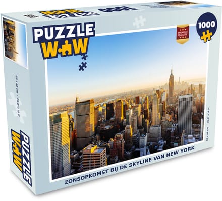 Puzzel New York - Zon - Skyline - Legpuzzel - Puzzel 1000 stukjes volwassenen