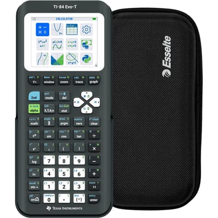 Texas Instruments TI-84 Evo-T Grafische Rekenmachine + Rekenmachine Case Zwart bundel