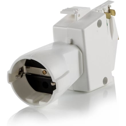 GLOBAL Beschermcontact-adapter 3-fasen railsysteem Noa