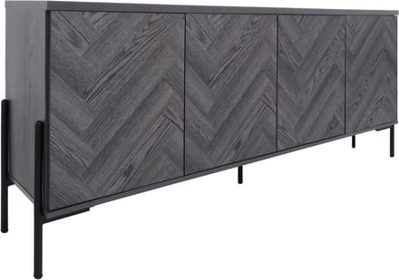 Charlene-Dressoir - 4-deuren - Grijs Visgraat