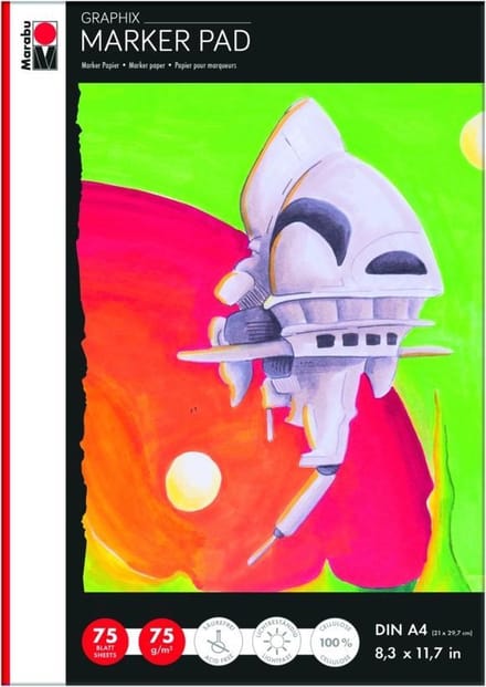 Markeerpapierblokcartouche Marker Pad GRAPHIX, A4-formaat, 75 g/m²