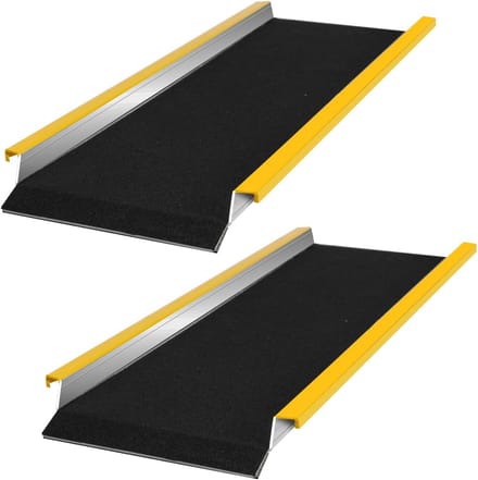 Aluminium Oprijrampen Set (2 stuks) - Max. Belasting - Rolstoel en Fiets Geschikt