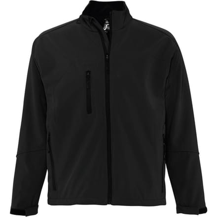 SOLS Heren Relax Soft Shell Jacket (ademend, winddicht en waterbestendig) (Zwart)