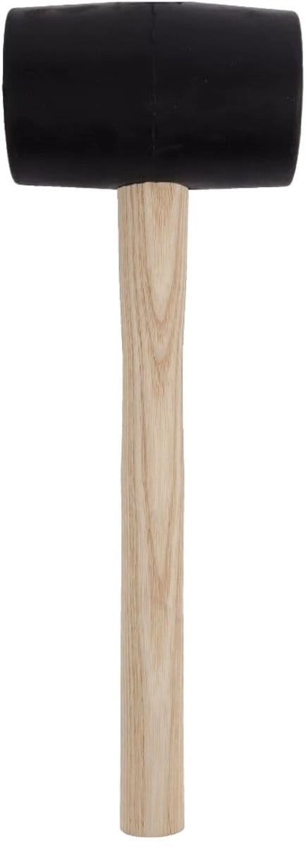 Dailygoods - Rubberen hamer 680 gram met essenhouten steel - 100%