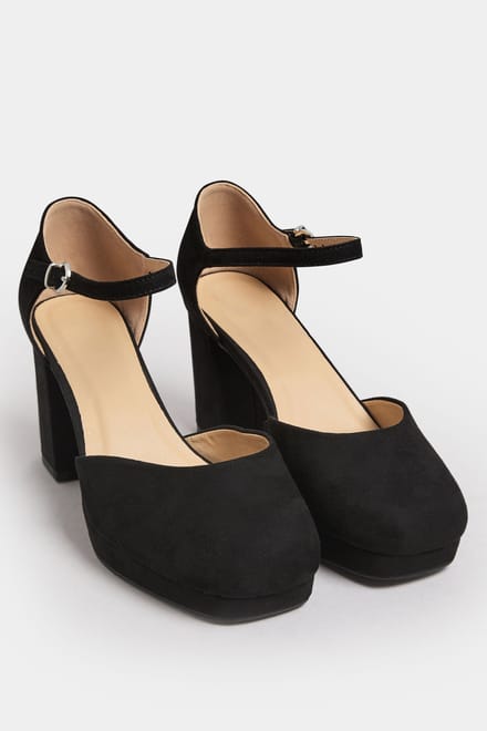 Yours Limited Collection Pumps Met Plateauzool In Een Extra Brede Pasvorm In Zwartsize 38EEE