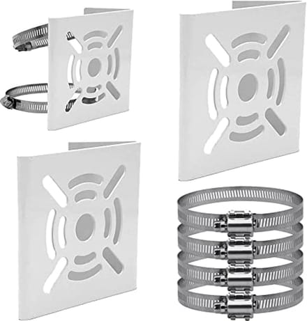 2 stuks Verticale Stanghouders voor CCTV-camera's - Universele Metalensupport met 4 Lussen