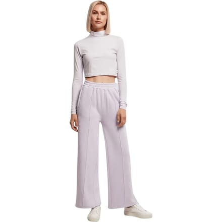 Urban Classics - Organic Cropped Turtleneck Longsleeve top - S - Paars