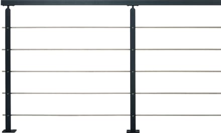 Kordo - Balustradeset - Universo - Zwart staal - 2 m