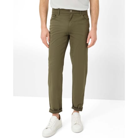 Brax Heren Jeans  Style CADIZ khaki Groen Olijf, groen - olijf, maat 38/32