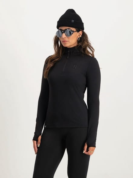 Poederbaas Midlayer Pully Dames - Four Seasons Lightweight - Zwart - Maat XS